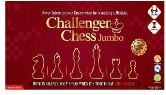 RATNA'S Challenger Chess Jumbo.Develop Strategy Building and Concentration with This Amazing Jumbo Chess Set