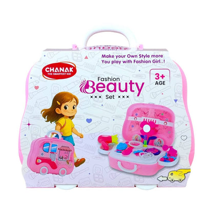 Pink beauty gift set for ages 3 and up with accessories for imaginative play