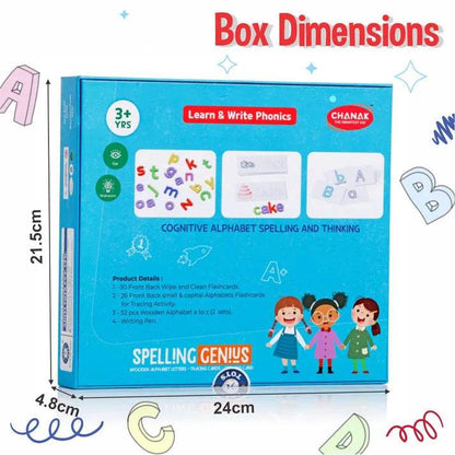 Colorful bee game spelling set for ages 3 and up, includes flashcards for phonics and alphabet practice