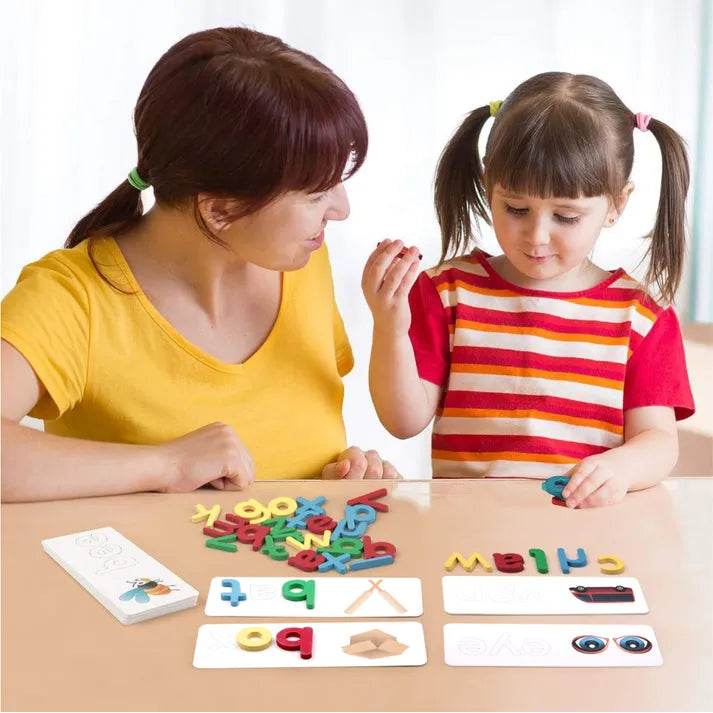 Bee game spelling set with colorful letters for kids ages 4-7, promoting fun learning and creativity.