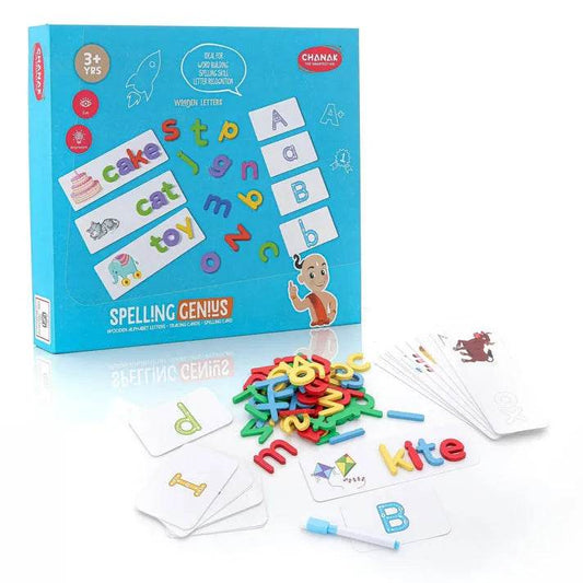 Bee game spelling toy with colorful letter tiles for ages 3 and up, promoting spelling skills