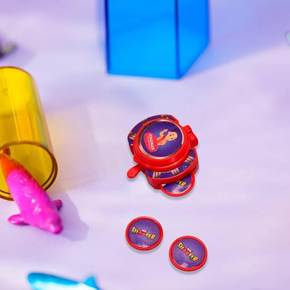 Colorful toy box for kids filled with playful accessories suitable for imaginative play