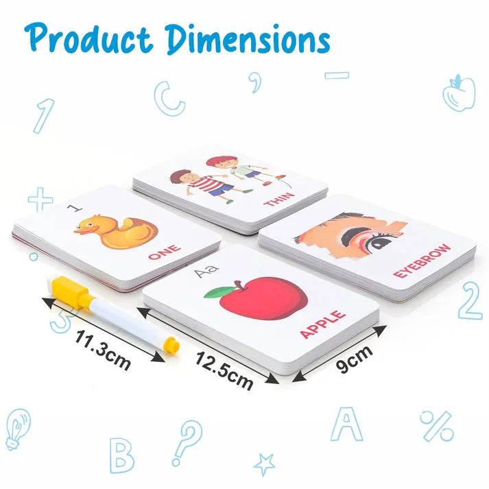 Colorful educational flashcards for toddlers, featuring images and words for early learning