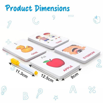 Colorful educational flashcards for toddlers, featuring images and words for early learning
