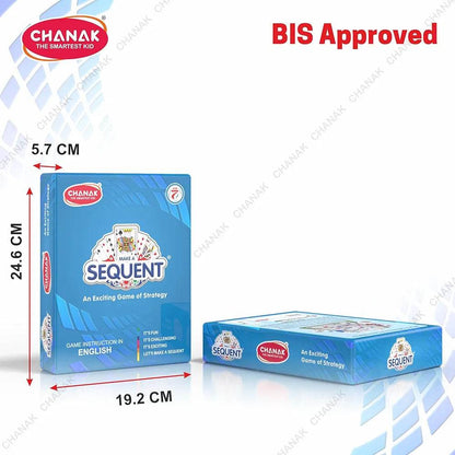Chanak Make A Sequent game box showing strategy card game packaging with BIS approval