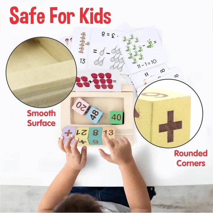 Wooden Montessori educational toys for kids with smooth surface and rounded corners