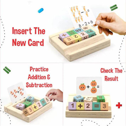 Chanak Wooden MathTime for Kids - Educational Math Card - T-Rex the toyland Sitamarhi