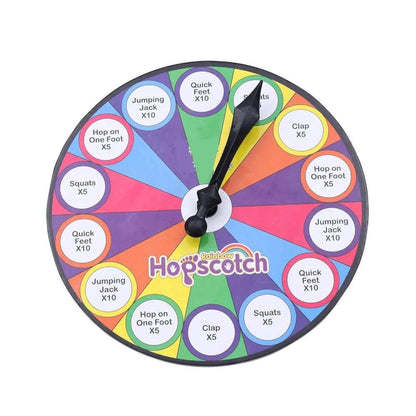Prem Ratan rainbow hopscotch play mat with colorful sections and spinner for active kids