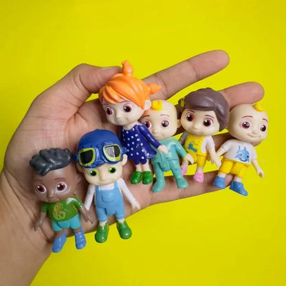 Assorted Cocomelon toys figures including friends for ages 3 and up