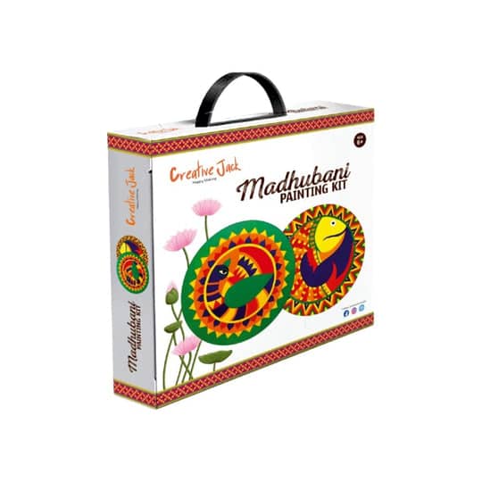 Madhubani painting kit with vibrant colors for kids aged 6 and up