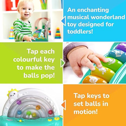 Colorful crib musical toy for toddlers that activates music and movement for playful learning