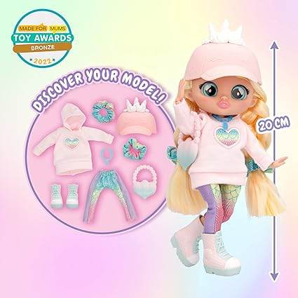 Cry Babies BFF Stella dollhouse set featuring 20 cm doll with pastel outfit and accessories
