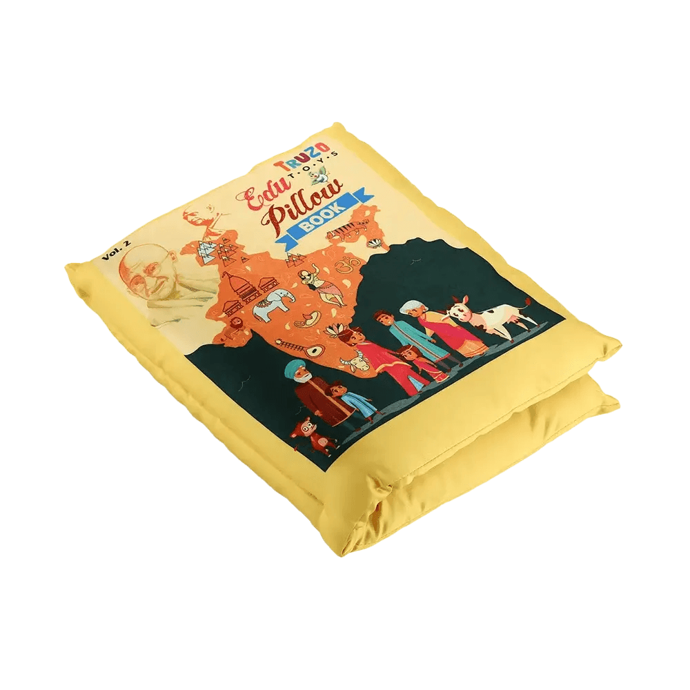 Decorative pillow yellow featuring a colorful design suitable for all ages