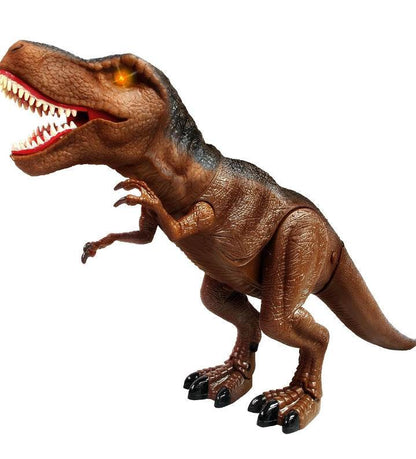 Brown dinosaur toy T-Rex with roaring action for kids aged 3 years and up