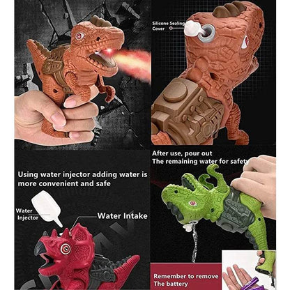 Dinosaur machine gun toy for kids with water injector and fire-breathing T-Rex design by T-Rex The Toyland