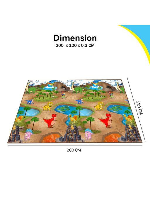 Unimats dinosaur play mat for kids featuring colorful dinosaurs and interactive landscape design