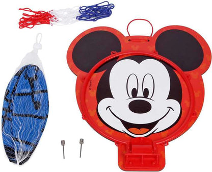 Mickey Mouse red catch net and ball set for fun outdoor play and games