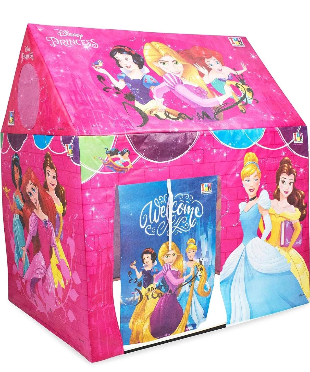 Disney Princess Theme Play House Tent for Kids, Multicolor - T-Rex the toyland Sitamarhi