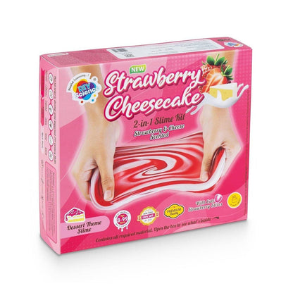 Pink Strawberry Cheesecake Cake Slime Kit for Kids with Fun Dessert-Themed Activities