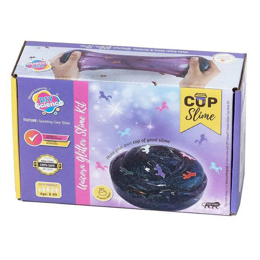 Fundoo labs unicorn slime making kit for kids with sparkling clear slime and colorful unicorn shapes