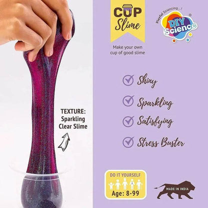 Fundoo labs unicorn slime making kit for kids with shiny sparkling clear slime texture