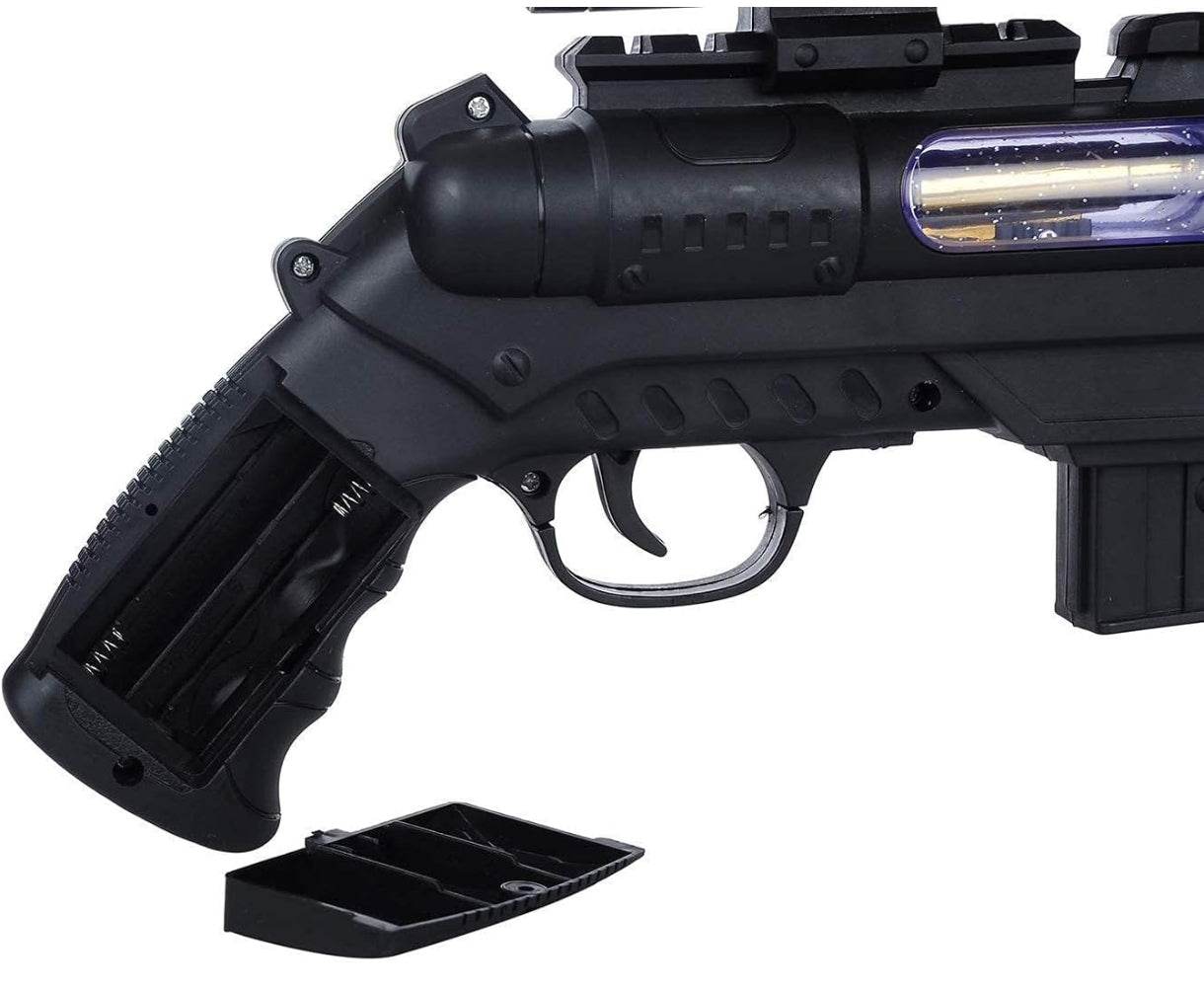Double Barrel Electric Musical Gun Toy with LED Light & Thrilling Sound for Kids - T-Rex the toyland Sitamarhi