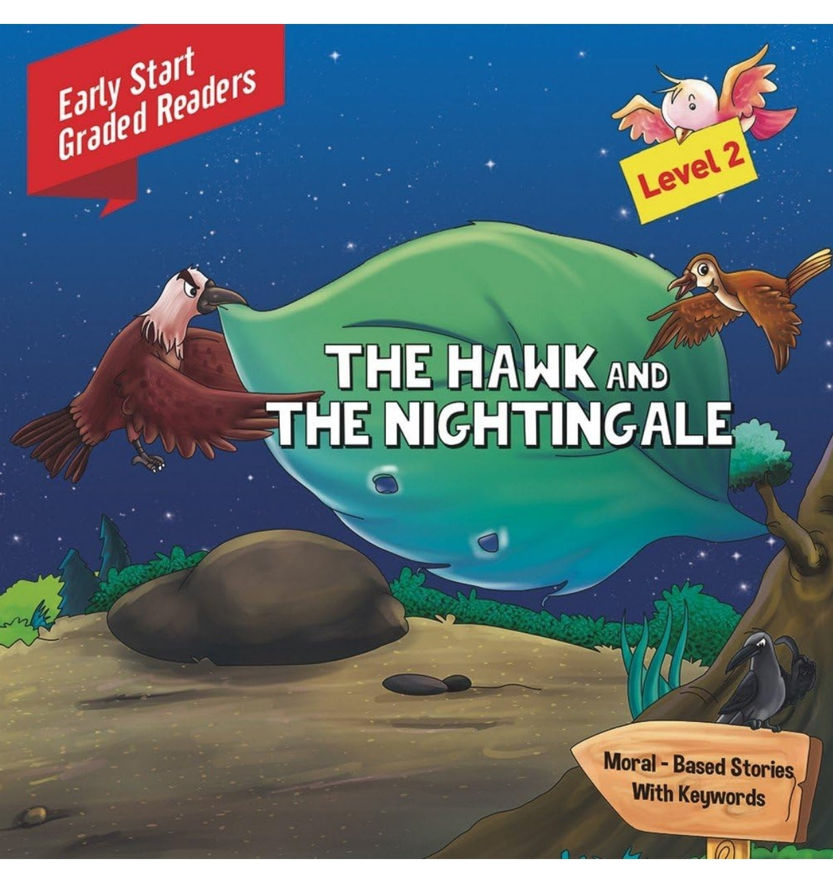 Colorful early readers books featuring 'The Hawk and the Nightingale' for young children