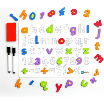 Ekta 6 in 1 Magnetic Alphabet & Numbers Game, Learning & Educational Magnetic Board Game - T-Rex the toyland Sitamarhi