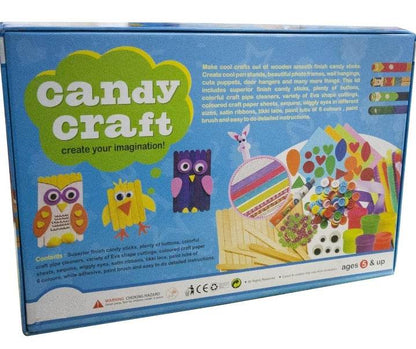 Ekta Candy Craft kit for kids with colorful craft supplies and wooden candy sticks for creative projects