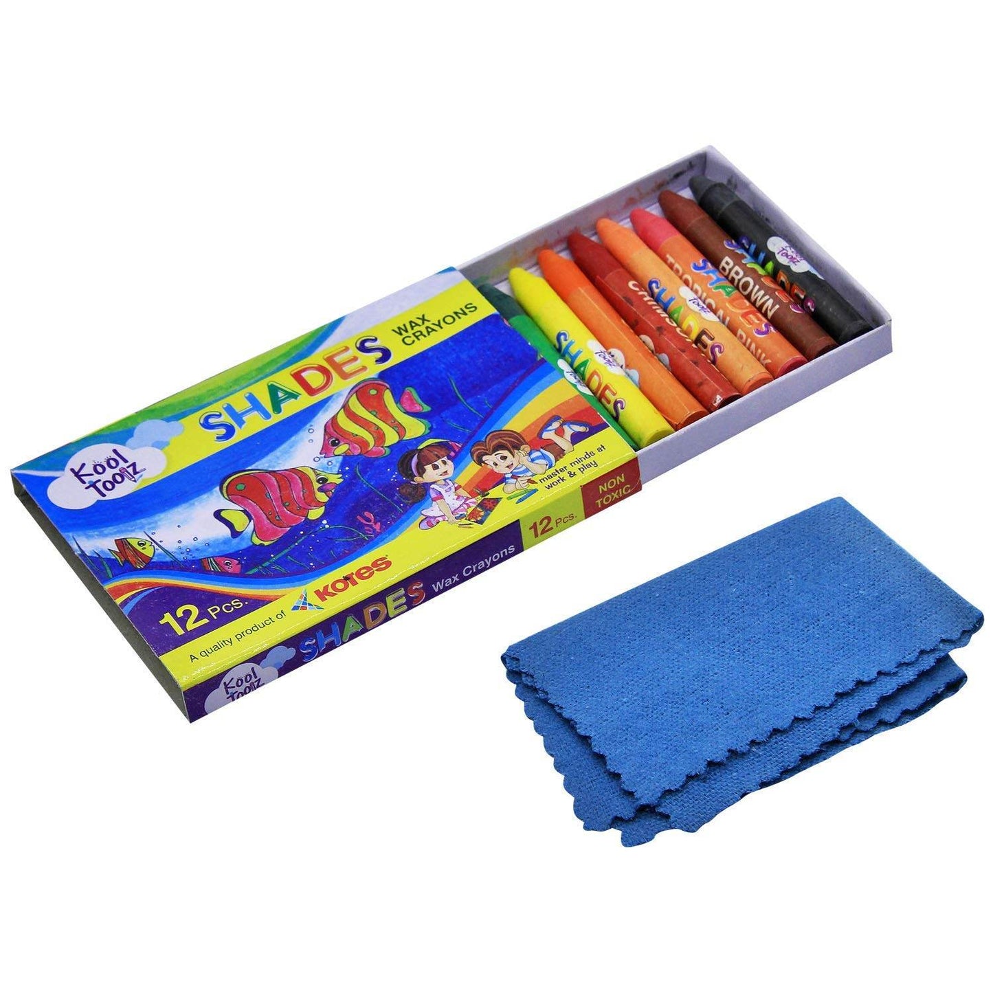 Ekta 2in1 colour & wipe set for kids featuring crayons in assorted colors for art and play, game animal crossing wild world