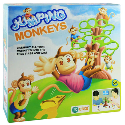 Ekta Jumping monkeys board game with colorful monkeys and a tree for catapulting pieces