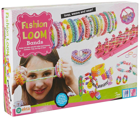 Ekta Fashion loom bands jewellery maker kit with colorful bands and tools for creating bracelets and accessories
