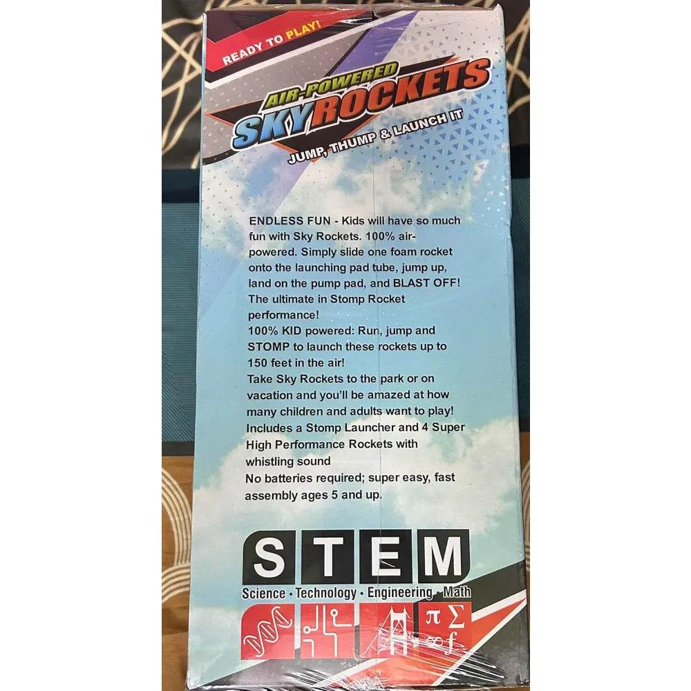 STEM air-powered Sky Rockets for kids, jump and launch for ages 6 and up, ideal for RPG tabletop game fun