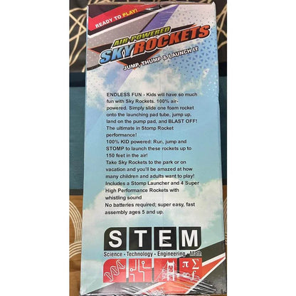 STEM air-powered Sky Rockets for kids, jump and launch for ages 6 and up, ideal for RPG tabletop game fun