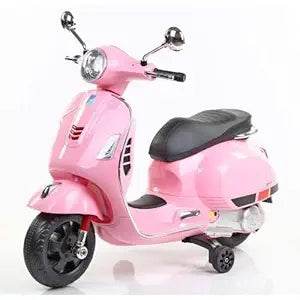 Pink ride-on electric scooter for kids with comfortable seat and stylish design