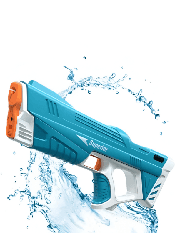 Blue electric water gun for outdoor play, perfect for kids aged 4 and up