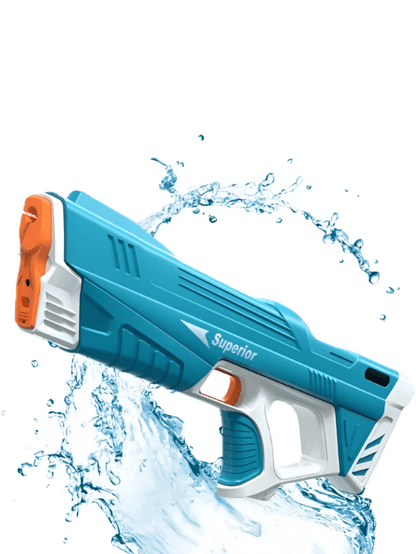Blue electric water gun for outdoor play, perfect for kids aged 4 and up