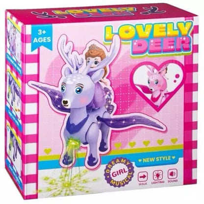 Lovely Deer Princess Toy Set - Musical Walking Interactive Fantasy Figure