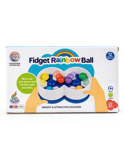 Fidget Rainbow Ball - As The top Piece is Repeatedly Moved Upward and Downward for Kids and Toddlers - T-Rex the toyland Sitamarhi
