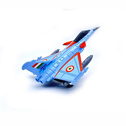 Blue fighter jet toy with realistic design and features, suitable for ages 3 and up