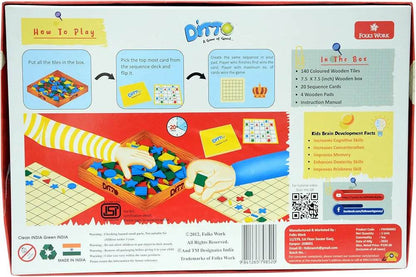Ditto color and shape game by Folks work wooden tiles and game instructions in box