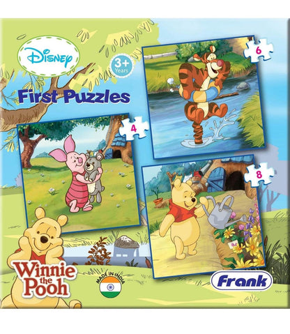 Winnie the Pooh jigsaw puzzle for kids featuring colorful scenes with Pooh, Piglet, and Tigger from Disney