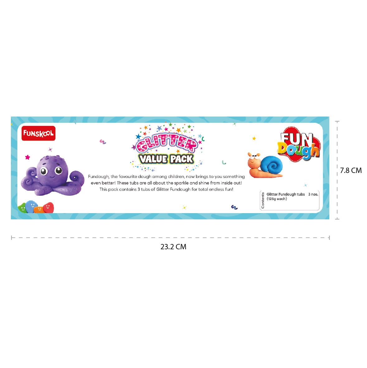 Glitter play dough value pack with three colorful tubs for creative play and fun crafts