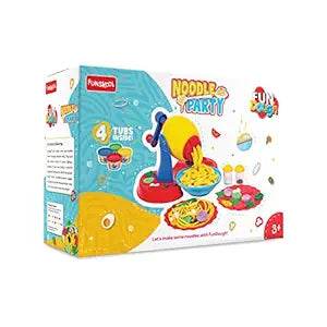 Fundough Funskool Noodle Party, Play Set for Kid, 5 Colorful Dough Tubs of 75g Each (375g Total), Learning, Fun & Engaging Activity, Multicolour, Gift Set for Kids, Age 3+ Years - T-Rex the toyland Sitamarhi