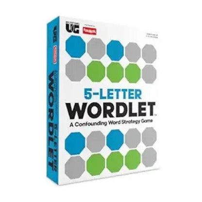 5-Letter Wordlet board game in colorful hexagon design for family game nights