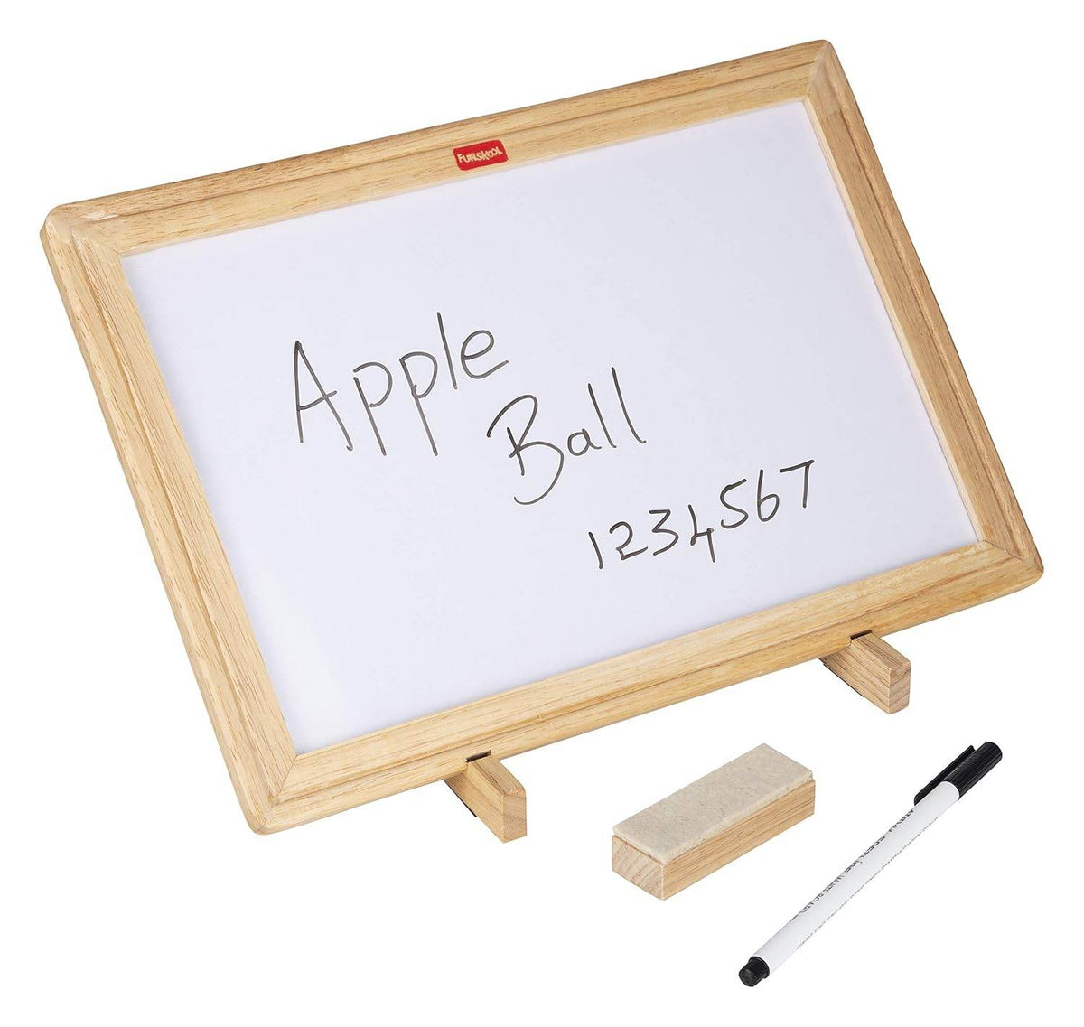 Wooden magnetic writing slate for kids with erasable surface for learning activities