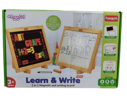 2 in 1 Magnetic Writing Slate for kids aged 3 years and up, ideal for learning and creativity. Buy 2 in 1 Magnetic Writing Slate Online India | Kids Learning Board.