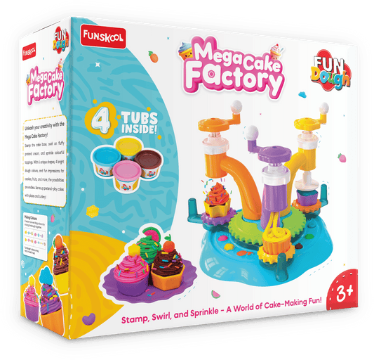 Funskool Fun Dough Megacake Factory Playing Dough Kit 3 Years+ - T-Rex the toyland Sitamarhi