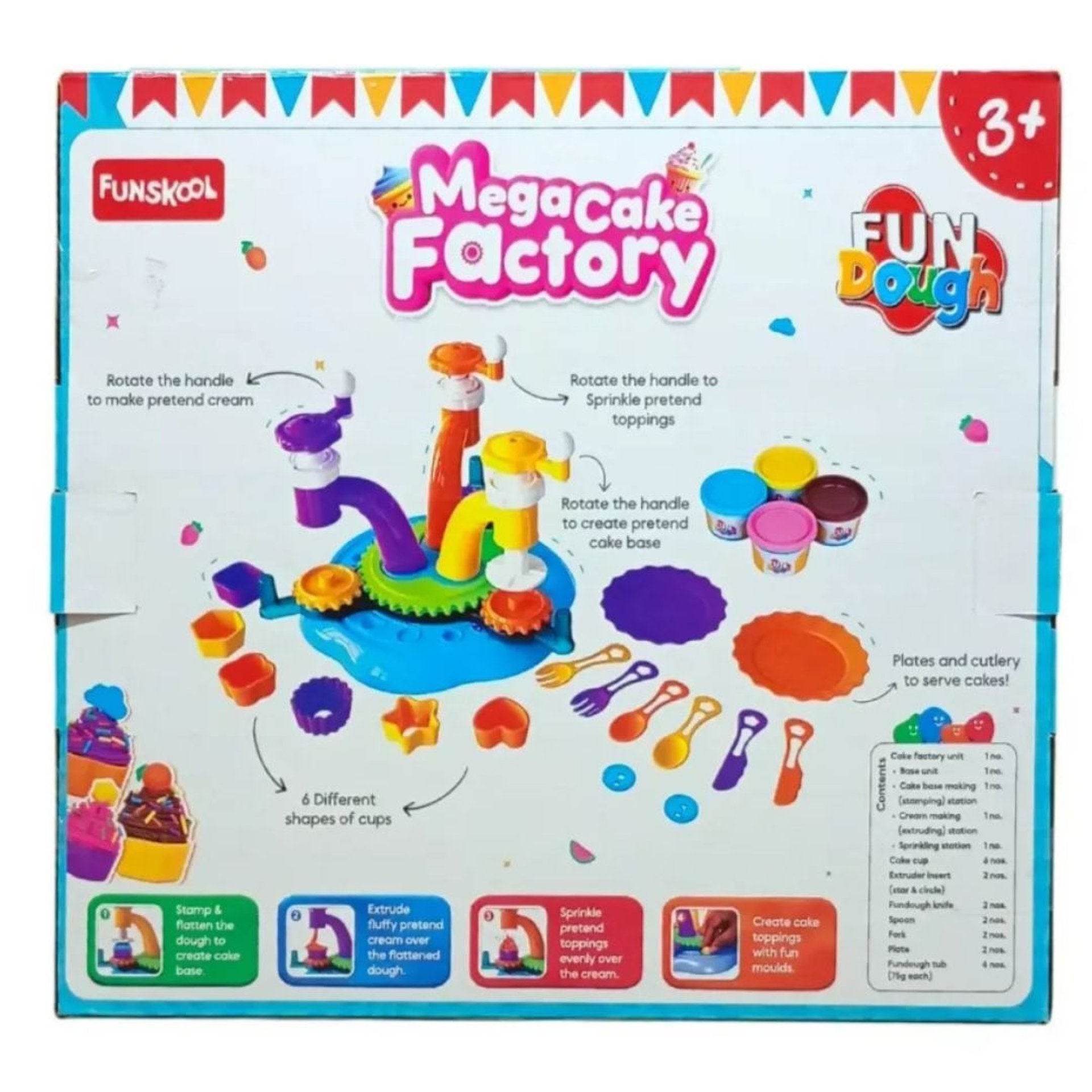 Funskool Fun Dough Megacake Factory Playing Dough Kit 3 Years+ - T-Rex the toyland Sitamarhi