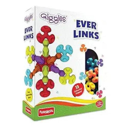 Funskool Giggles - Ever Links - 13pcs, Multi-Coloured Interlocking Learning Educational Toy, Toy for Toddlers, 1 Year and Above, Colourful and Creativity, Safe Material, 13 Pieces Ever Links - T-Rex the toyland Sitamarhi
